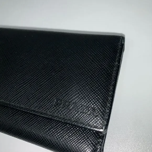 Authentic Prada Saffiano Leather 6 Key Wallet Black - Picture 12 of 14
